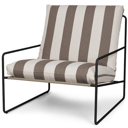Desert Fåtölj Stripe Black/Chocolate