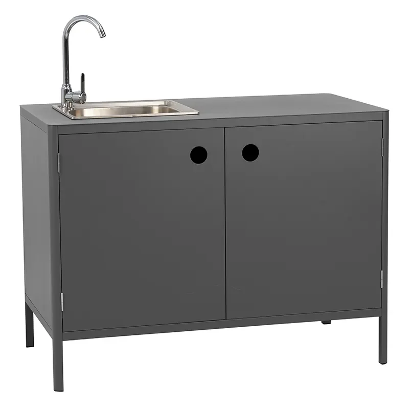 Kelia utekök   med vask och kran Antracit