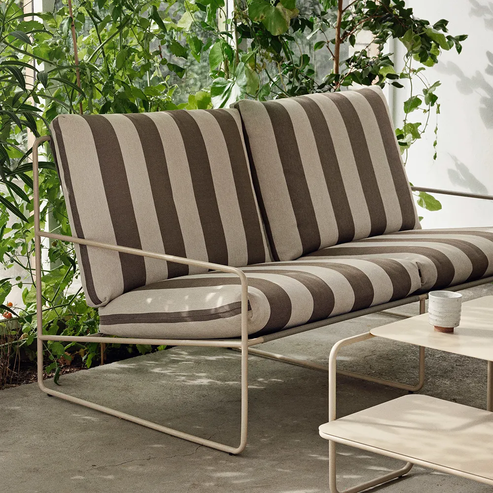 Desert 2-sits soffa Stripe Black/Chocolate