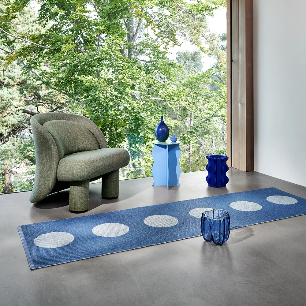 Vera Pop matta River Blue/Blue Fog 70 x 120cm