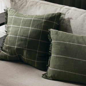 Calm Kuddfodral 50x50- Olive/Off-white