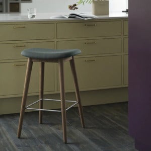 Fiber barpall hög Wood Base - 75 cm - Black/Anthracite Black