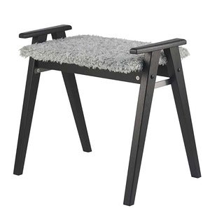 Alme Pall Svartbetsad Ek/Fårskinnslook ljusgrå