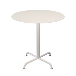 PICO Cafébord  Ø74 cm, 4 ben bas Muted white
