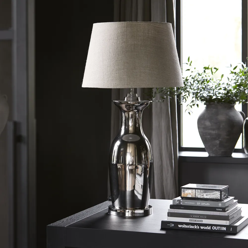 Bordslampa Roger Hotel H65 cm Silver