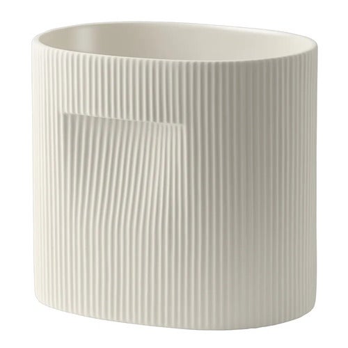 Ridge kruka H: 24 cm - Off-White