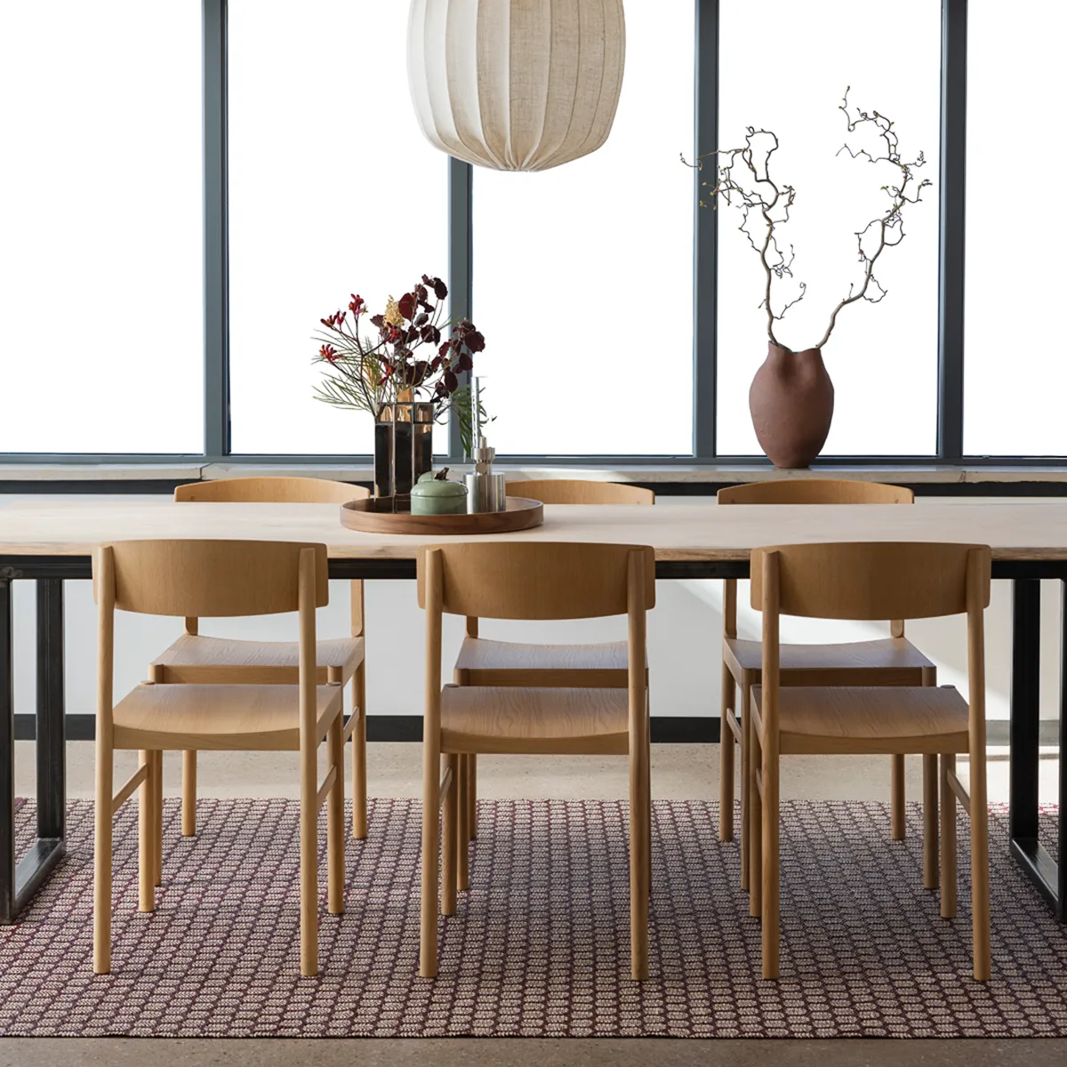 Vändbar Plastmatta MIMI Burgundy/Cream 70x300 cm