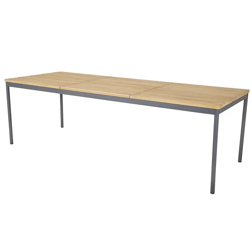 Nox matbord 90x240 cm alu/teak