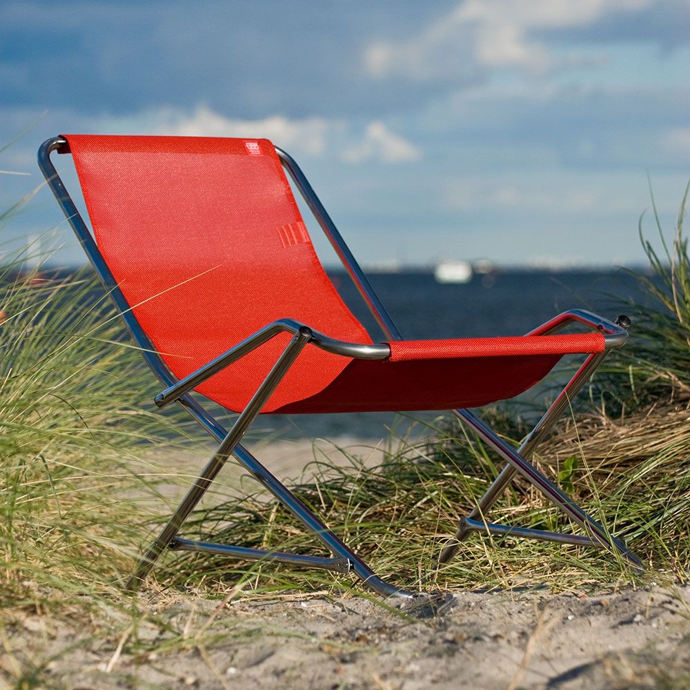 Dondolina solstol svart textilene/aluminium 