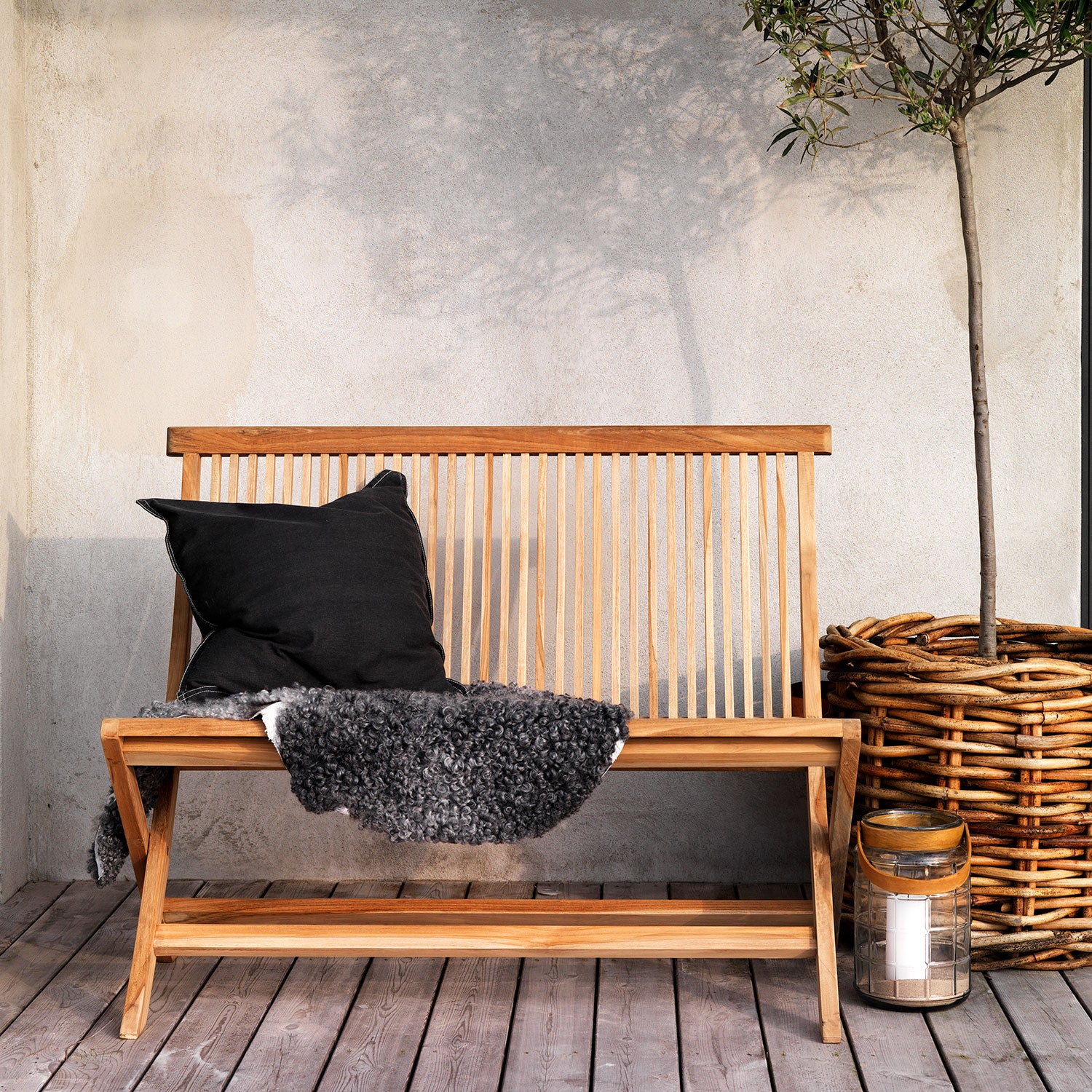 Turin 2-sitssoffa teak