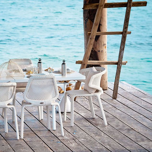 Seashell karmstol vit 