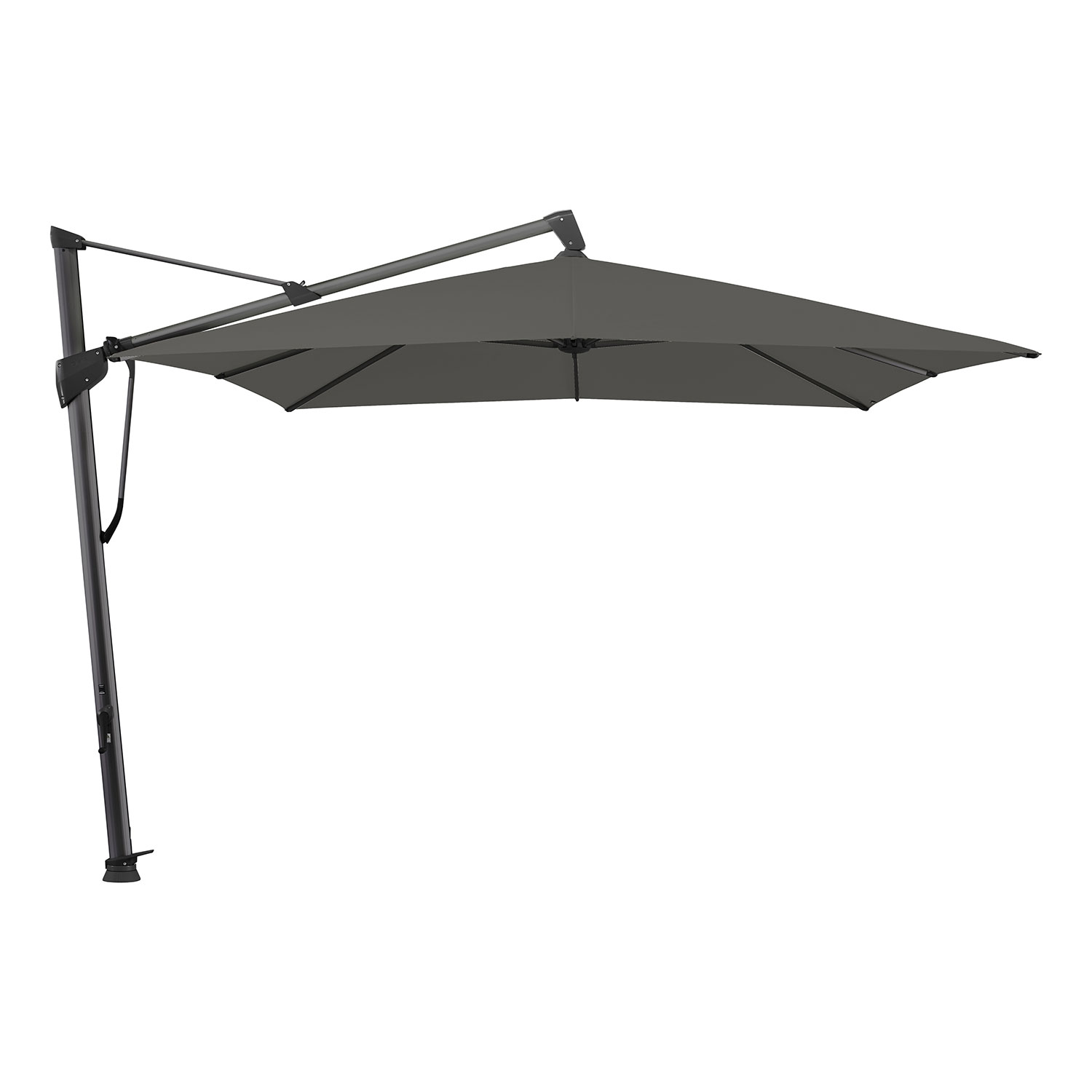 Sombrano S+ frihängande parasoll 400×300 cm kat.5 antracite alu / 502 thunder