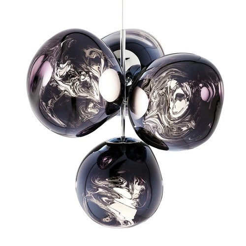 Melt Chandelier Small takkrona Smoke LED