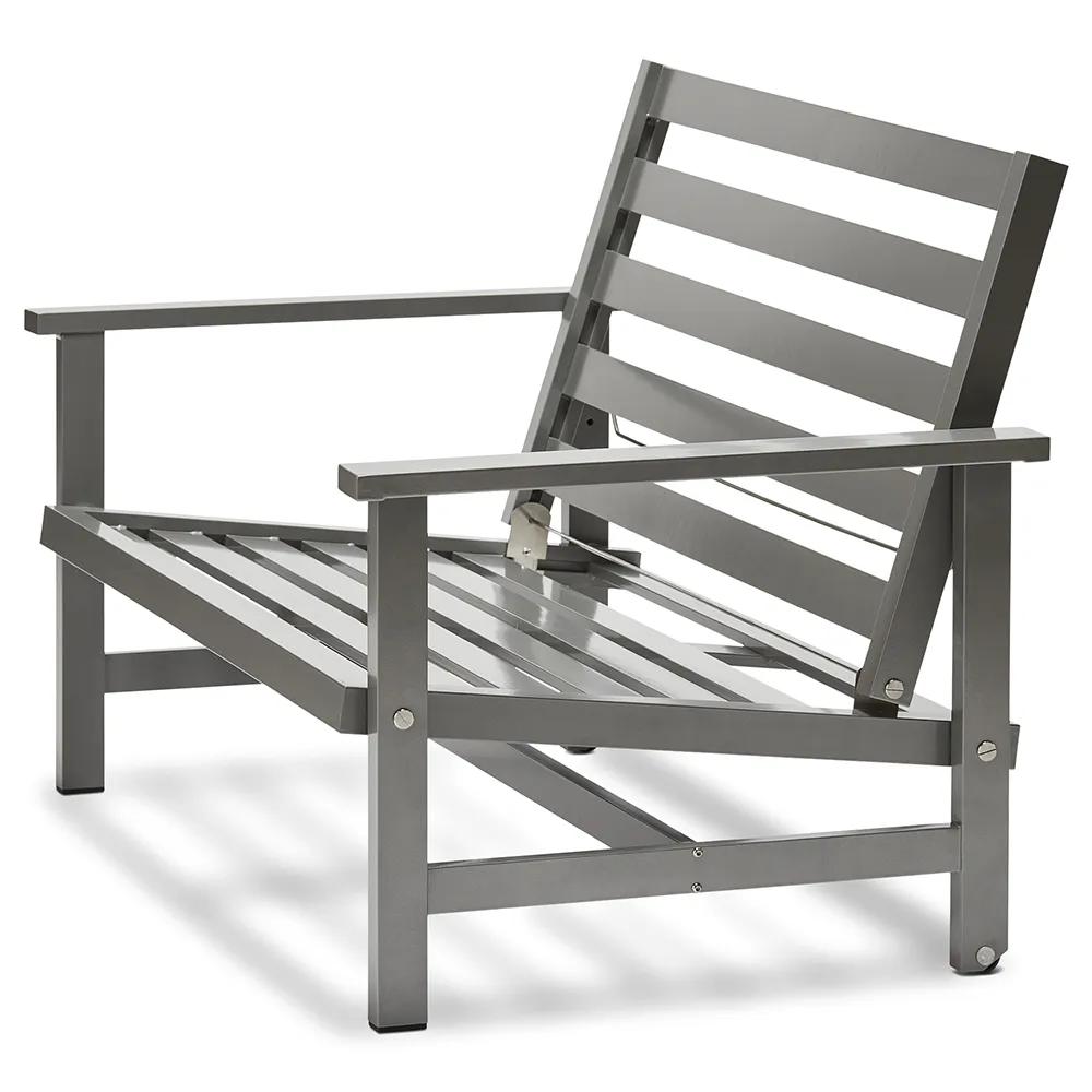 Soffa 2-Sits Grå Alu 