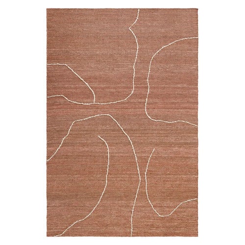 Handvävd Matta i Jute Gesso Terracotta 170x240 cm