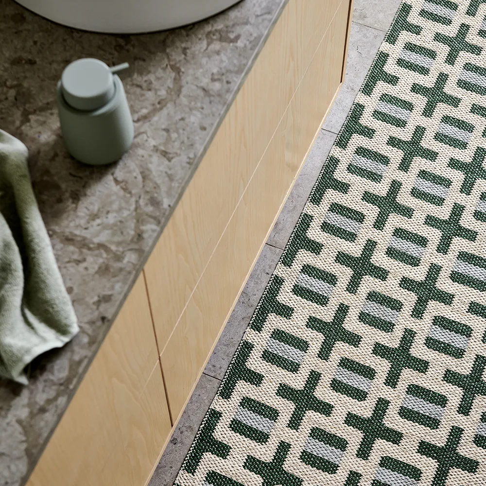 Tom matta Leaf/Cream/sage 70 x 240 cm