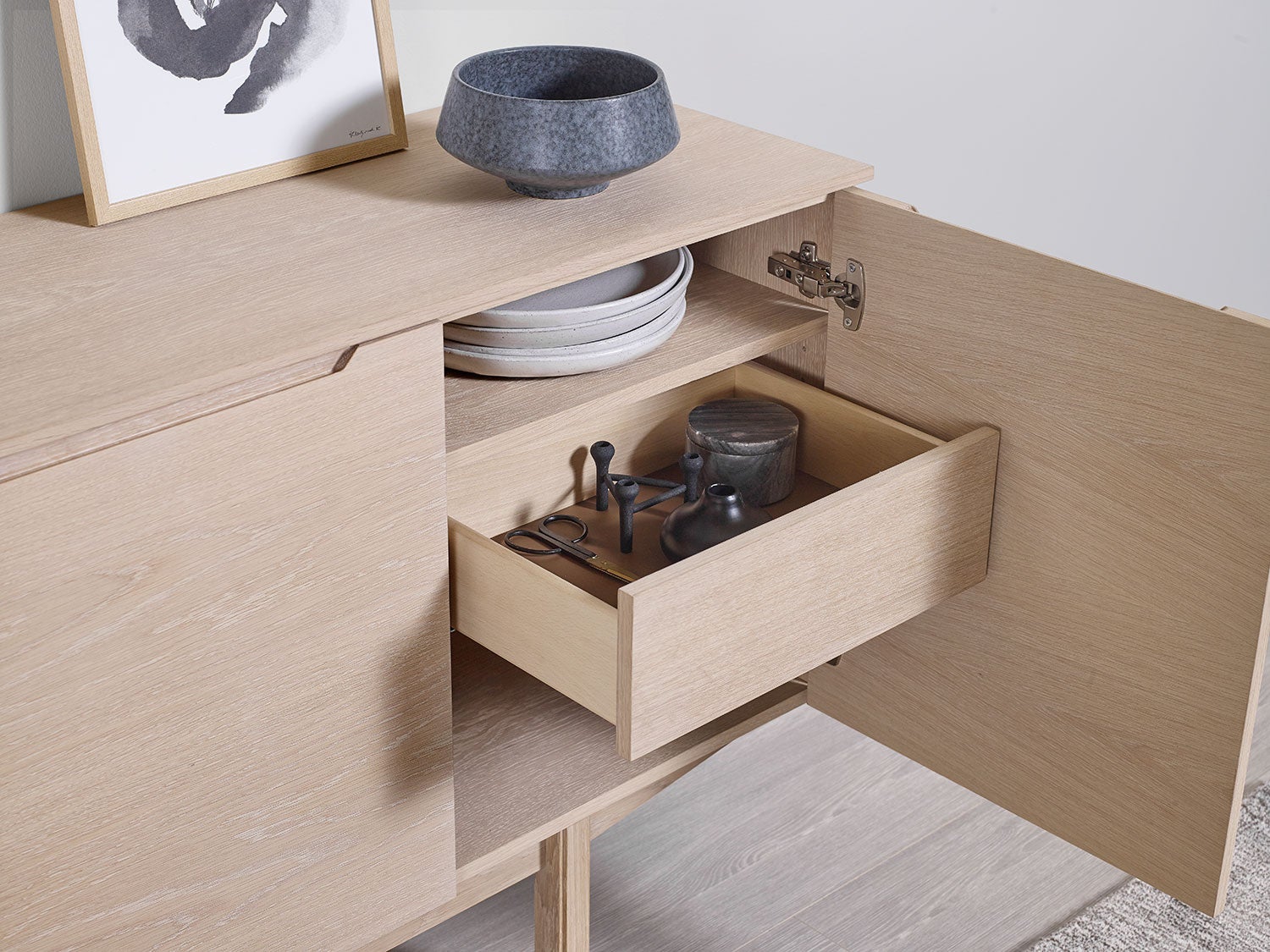 Sm306 Skänk Ek Vitolja 194 Cm 