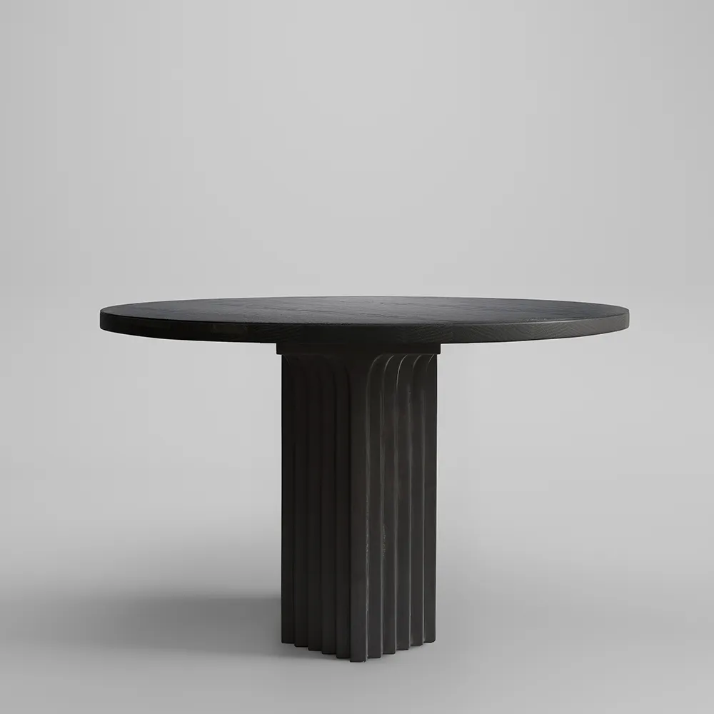 Arc Matbord, Ø120 - Coffee Black Oak