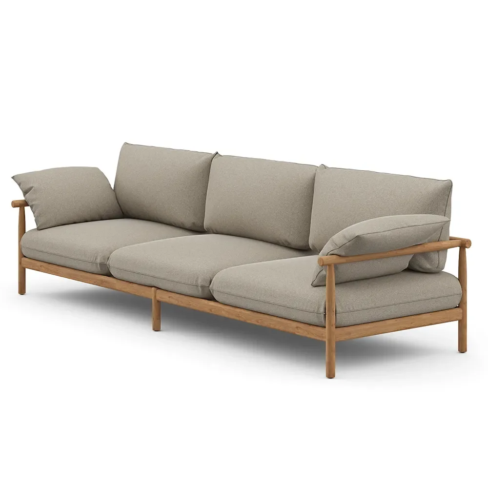 TIBBO 3-sits soffa BPM teak 0205 vulcano matte 0122