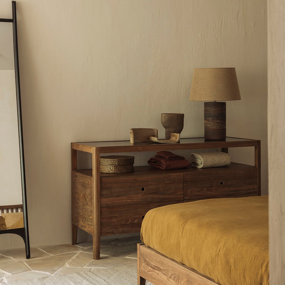 Spindle Byrå Återvunnen Teak