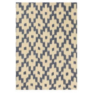 Ikat Kökshandduk - Ink Blue/Off-white