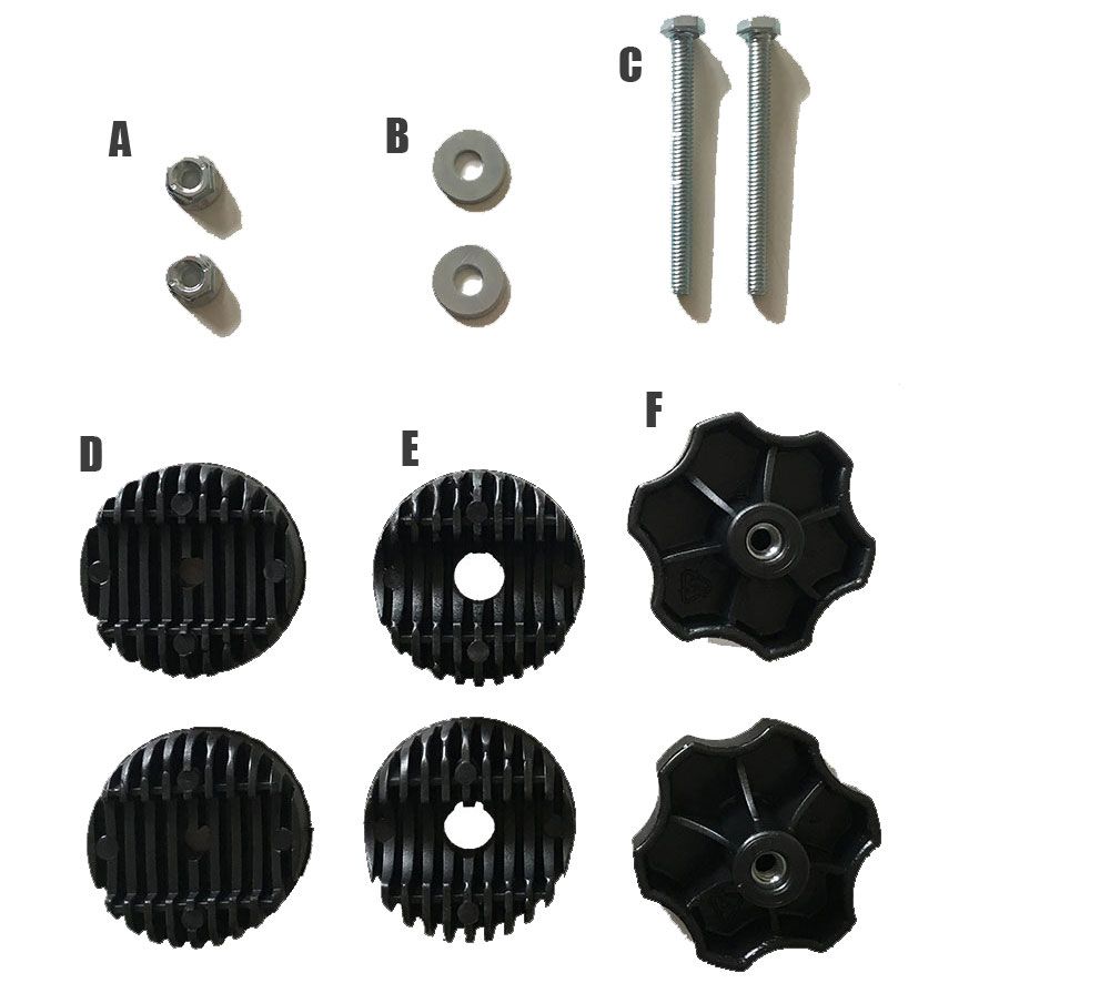 Skruvsats +plastrattar till takstativ till wien hammock svart 