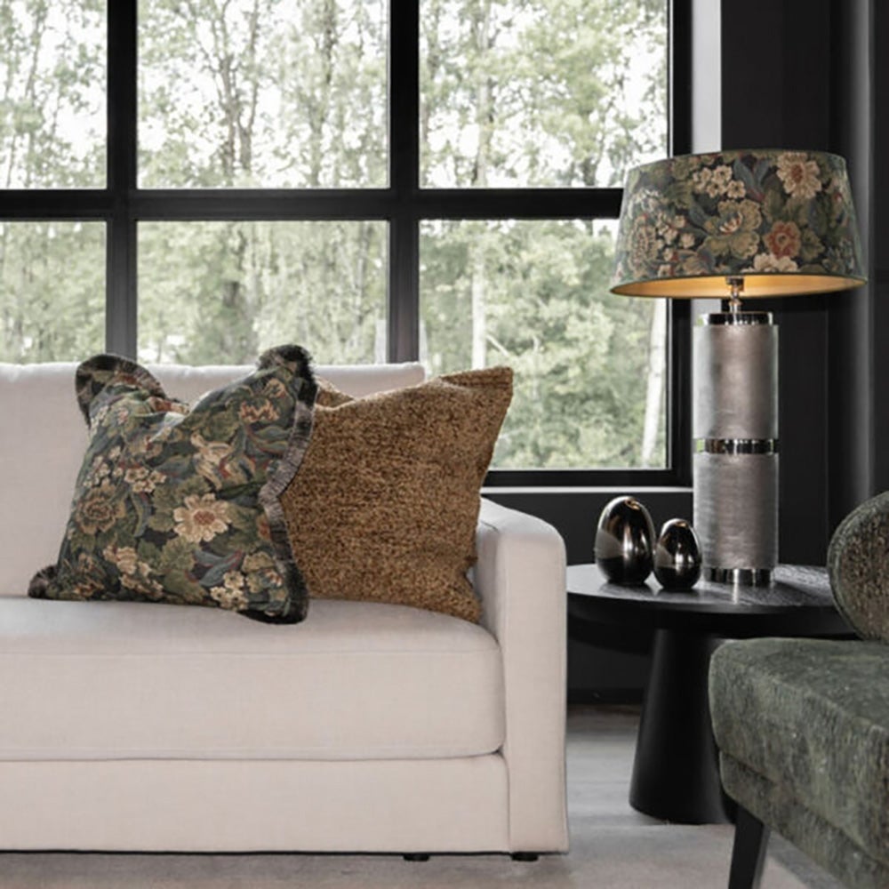 Ebonleaf Flower kuddfodral med franskant- 50x50 cm