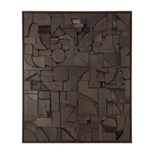 Bricks Väggdekor 60x50 cm Brun
