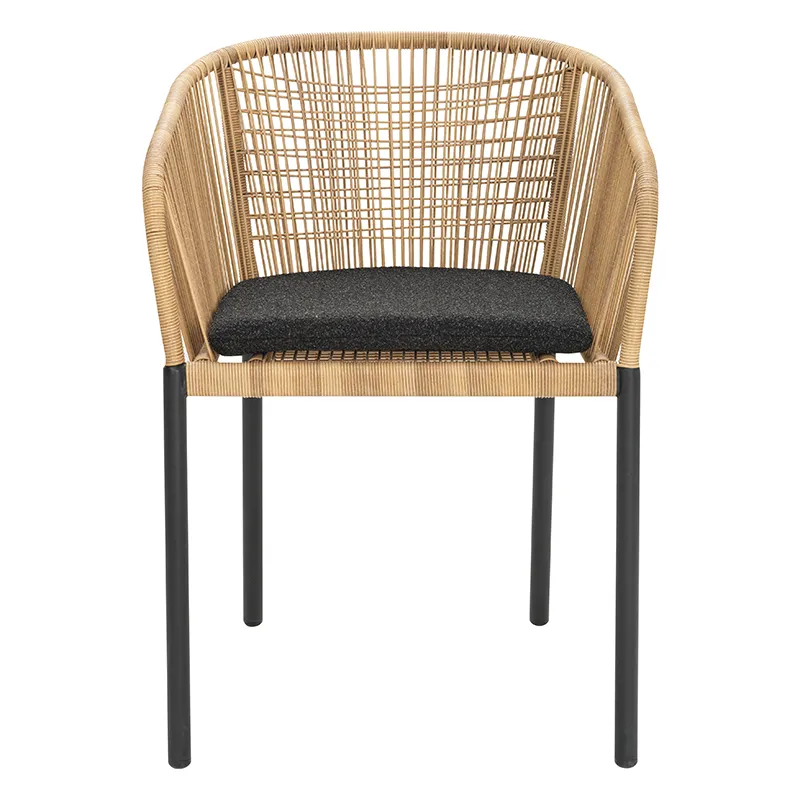 Delta stol    Svart / Natural Wicker/ Teddy Black