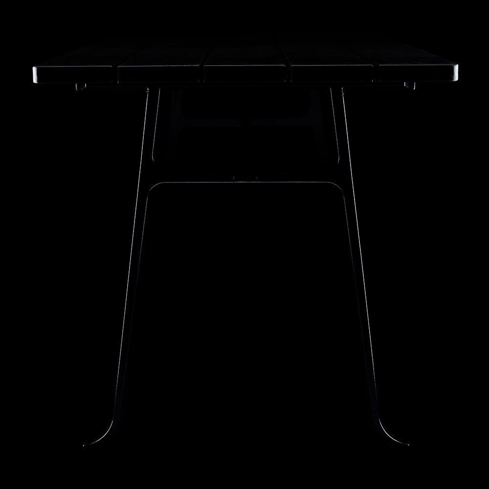 Seriff bord 73x130 cm natur/svart