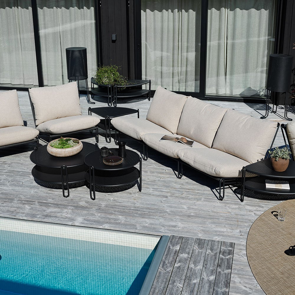 Blixt fåtölj svart/beige