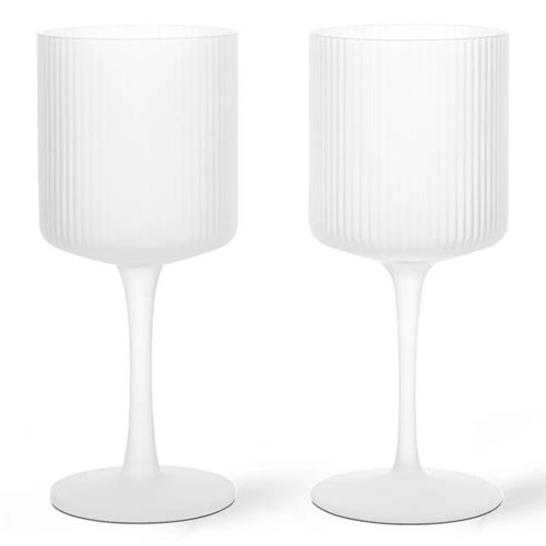 Ripple Vitvinsglas 2-pack - Frosted