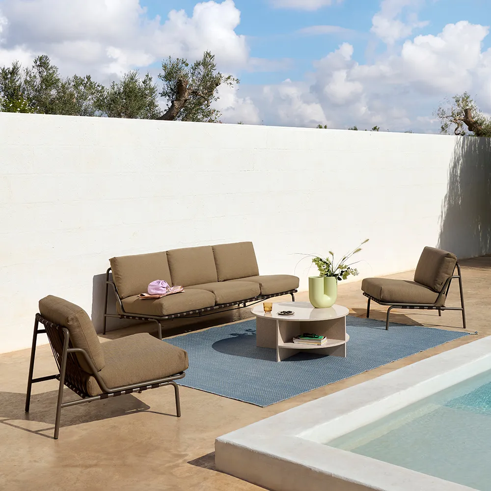 Loungesoffa Settle 2-seater Ribbed Weave 5/Taupe