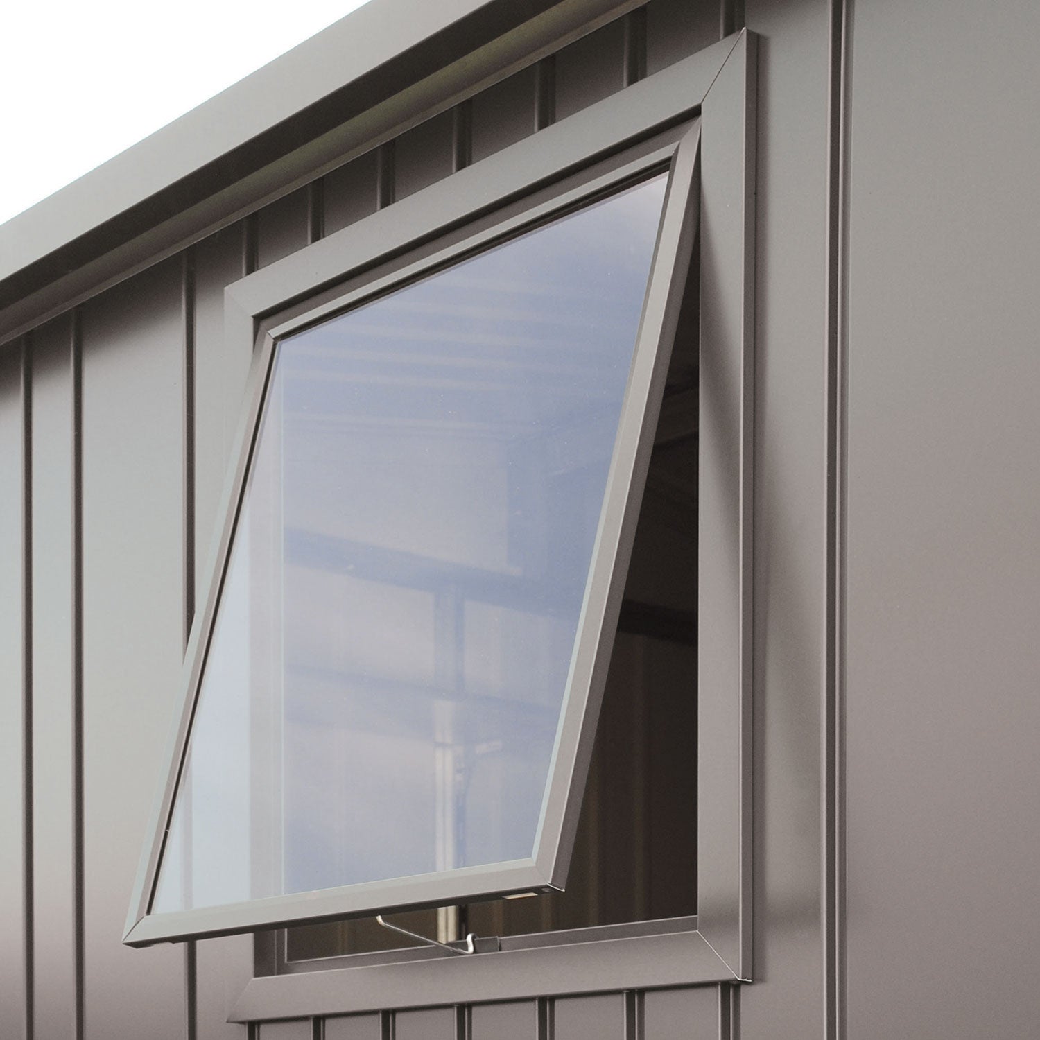 Europa fönsterenhet trädgårdsskjul metallic kvarts-grå