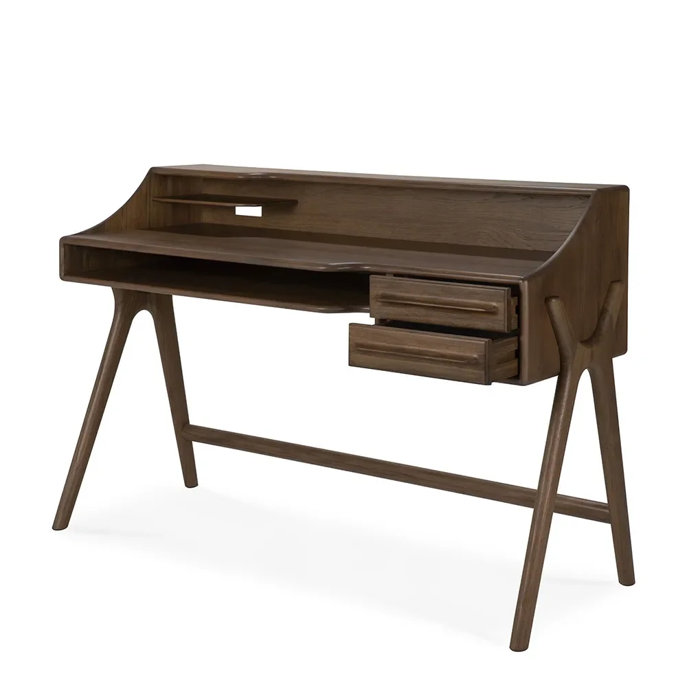 Skrivbord i teak Flow Wild Brown
