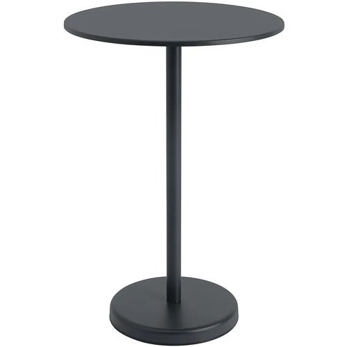 Linear Steel Barbord Ø70 cm Anthracite Black 
