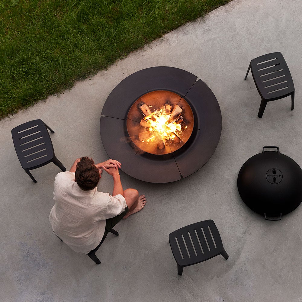 Ember Eldstad Stor Svart Gjutjärn 