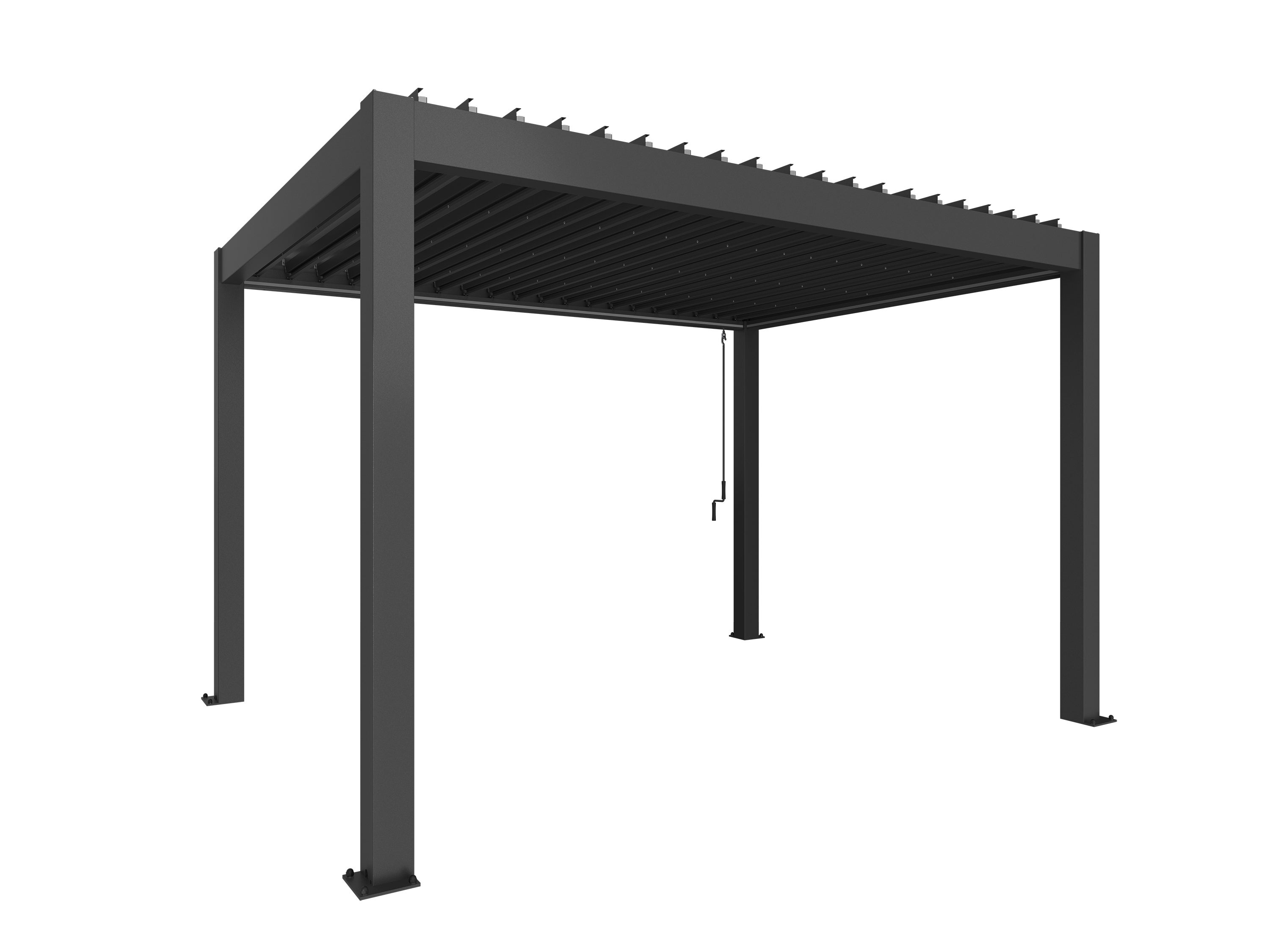 Pergola size 4 x 3 metallic dark grey