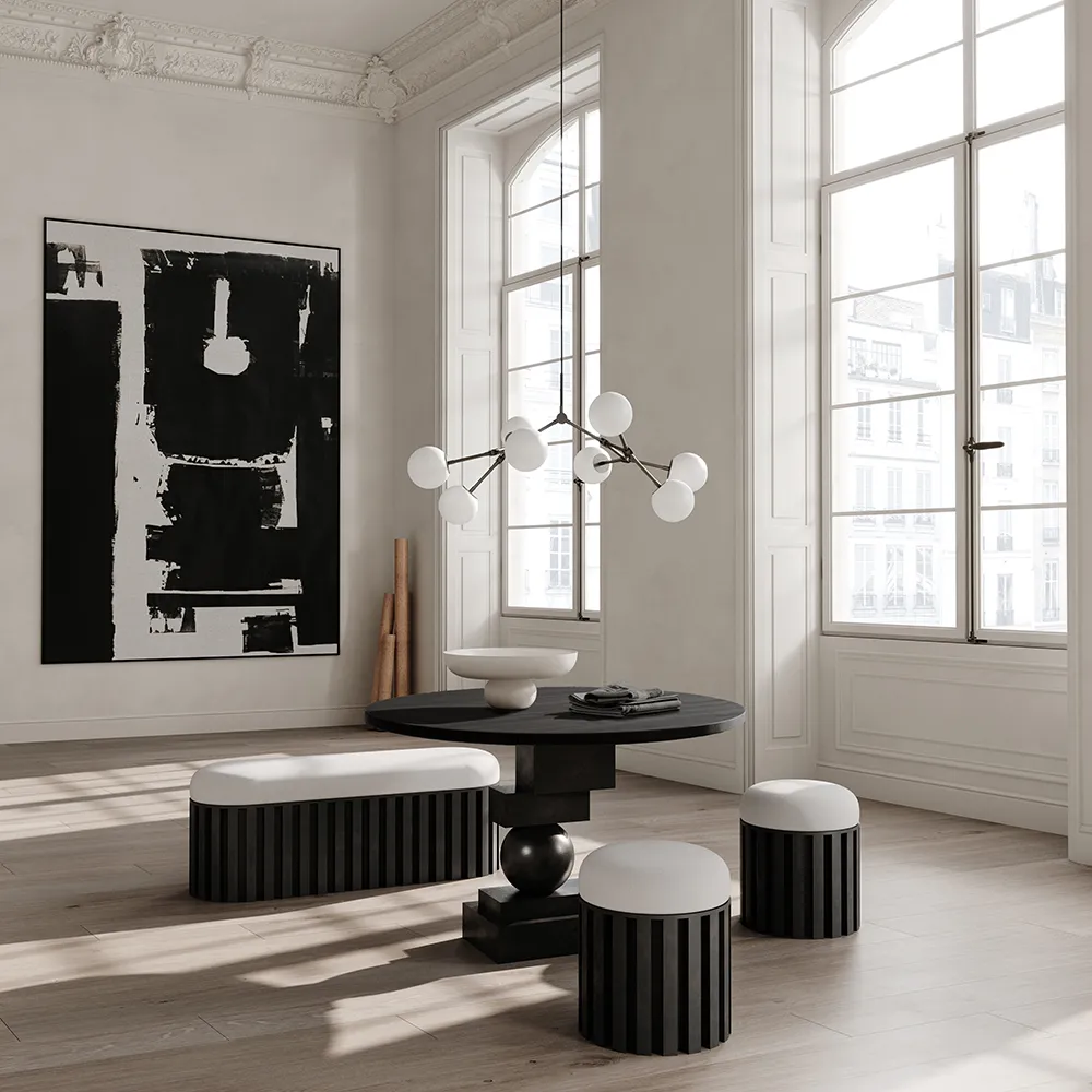 Artist Matbord Ø120 - Coffee Black Oak