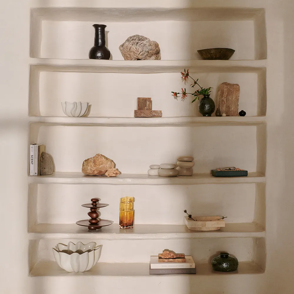 Hew Dekorationsskål låg Travertine