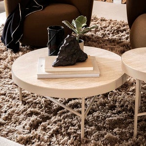Travertine Soffbord - Cashmere