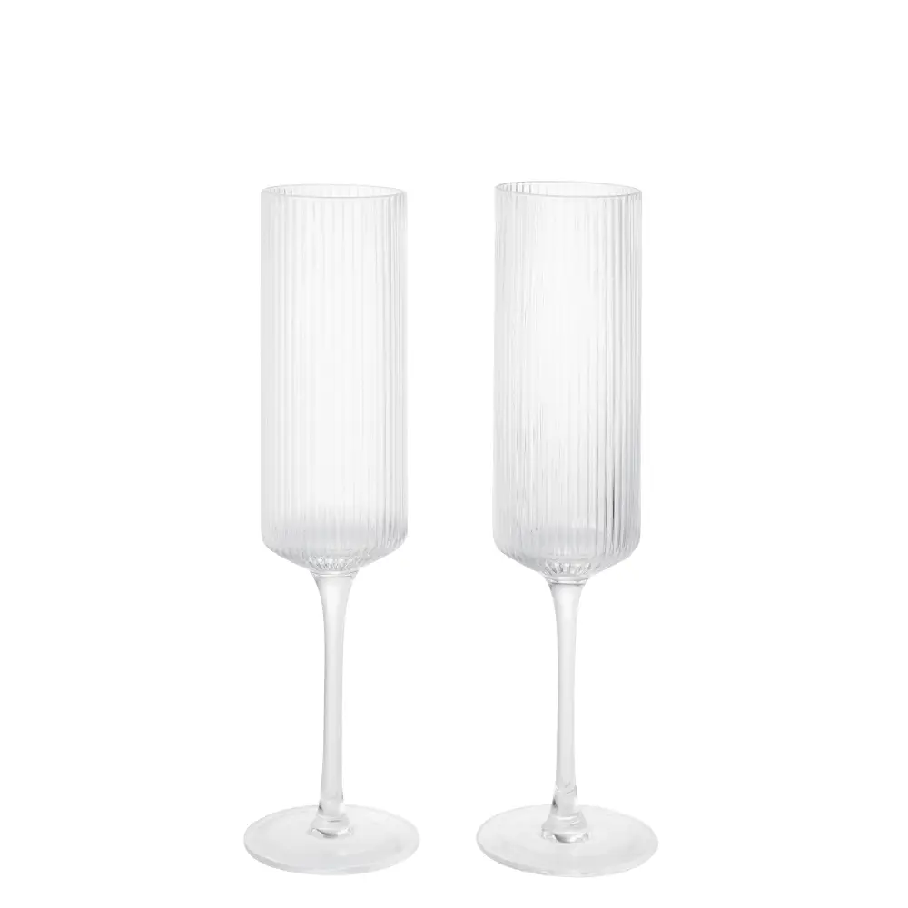 Champagneglas 2-pack Ripple Clear