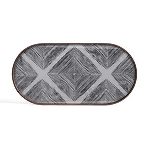 Linear Squares bricka oval M