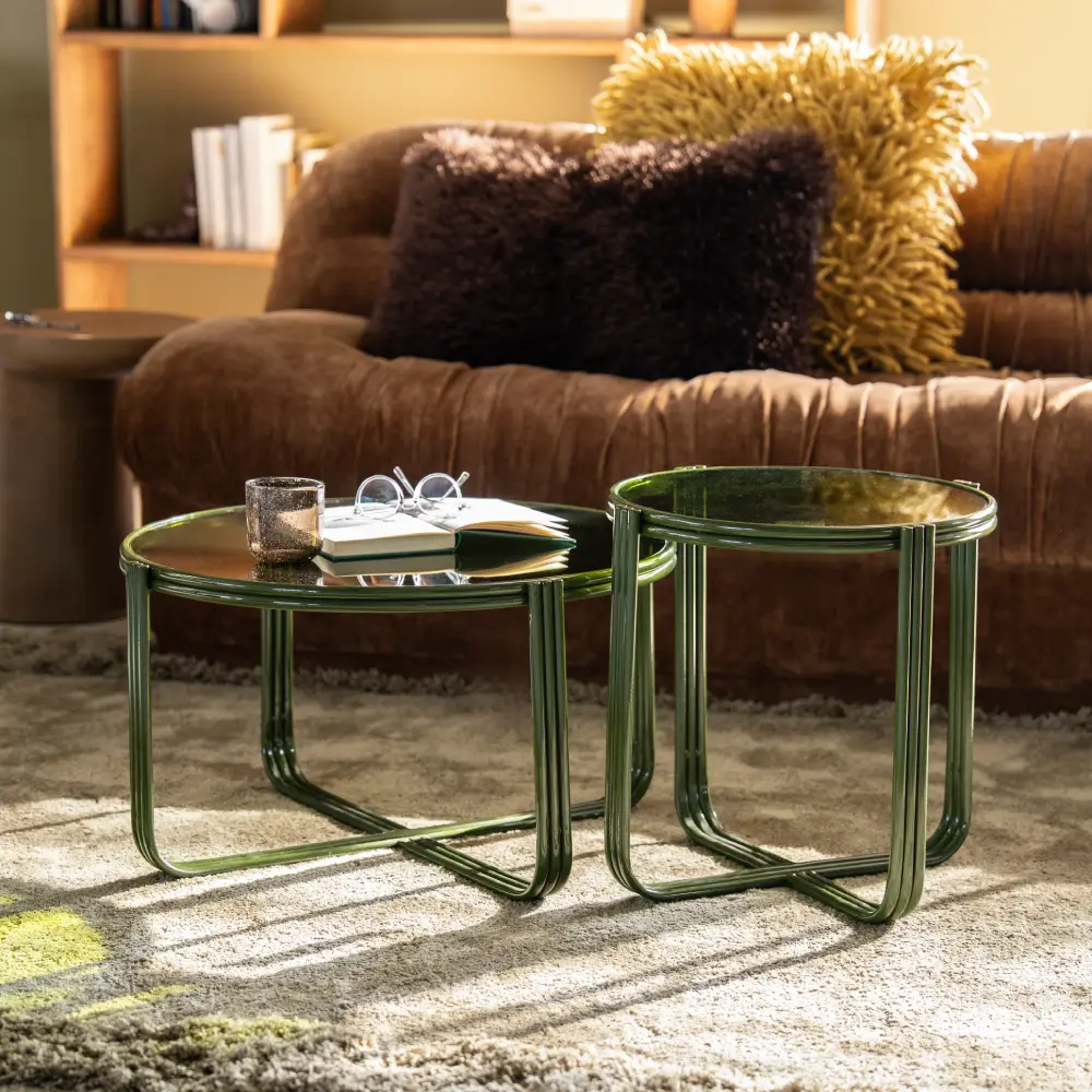Groovy sidobord - green 42,5x42,5x42,5 cm