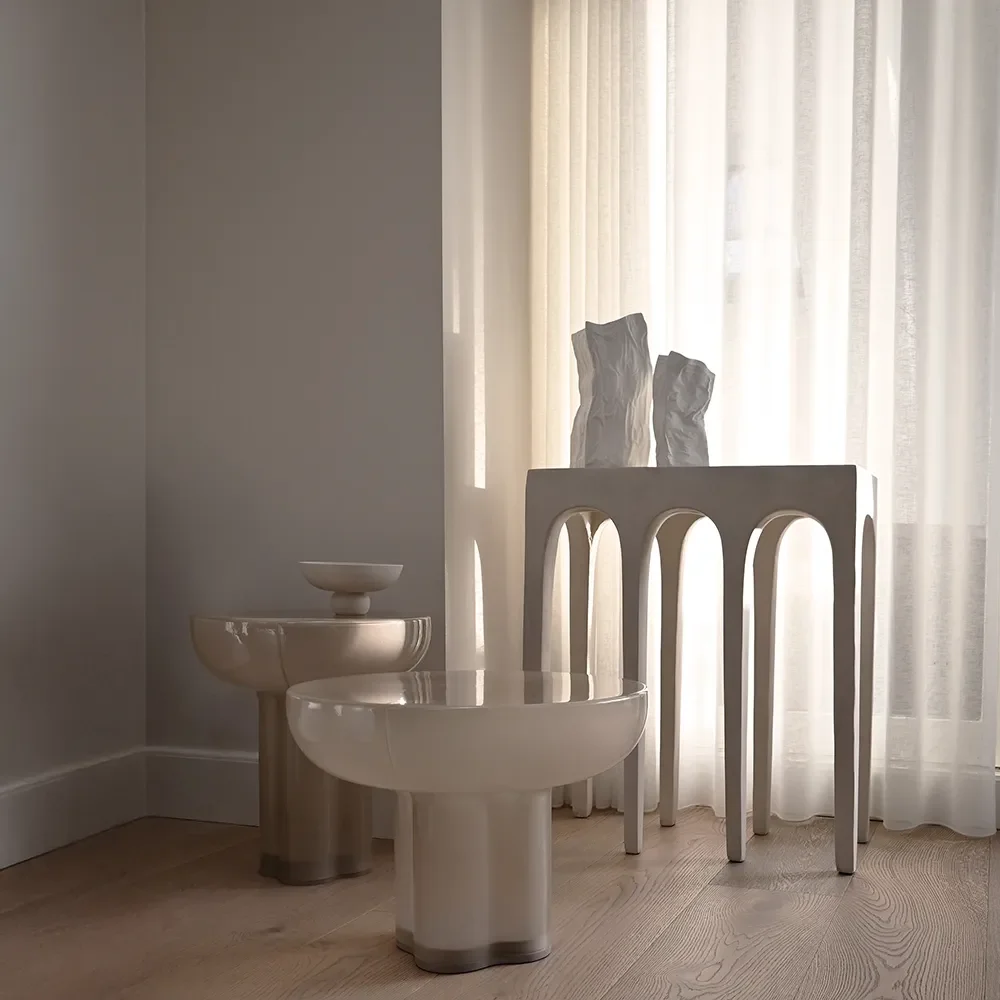 Bow konsolbord litet - Birch