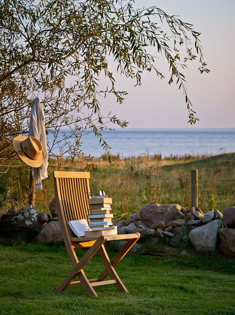 Viken fällstol teak 