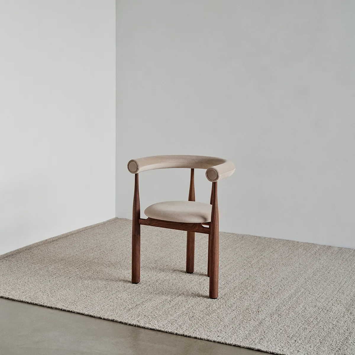 Stoppad Karmstol Bukowski Black Wooly