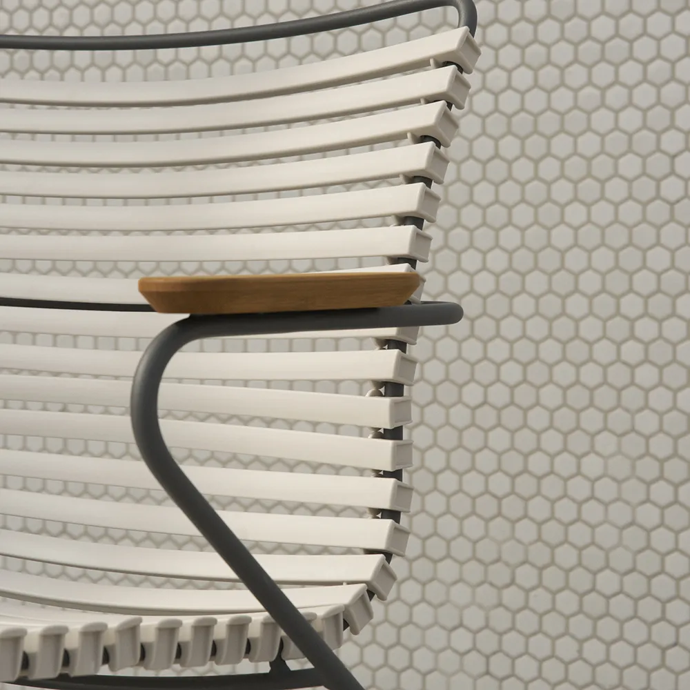 CLICK Karmstol vit/Grey/Bamboo