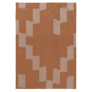 Ikat Kökshandduk - Terracotta/Mist Blue