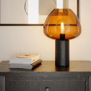 Cozy Bordslampa Svart/konjak